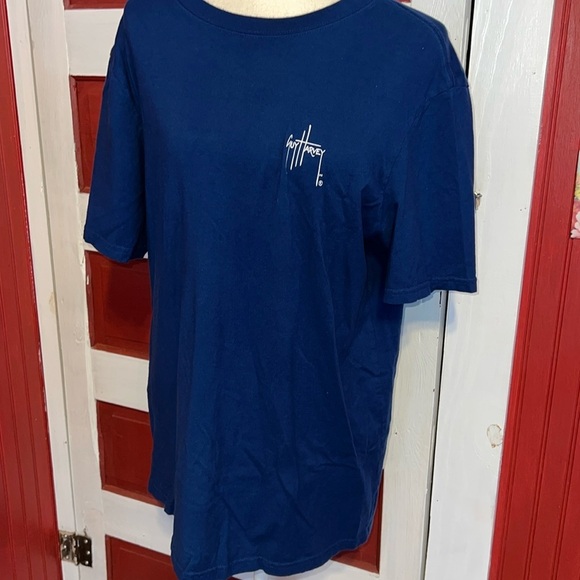 Guy Harvey Blue Short Sleeve Silver King T-Shirtrt Men’s Large - Picture 2 of 7